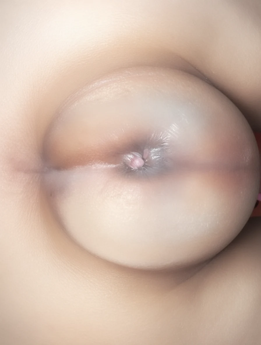 Close-up of a human belly button with soft skin tones and natural